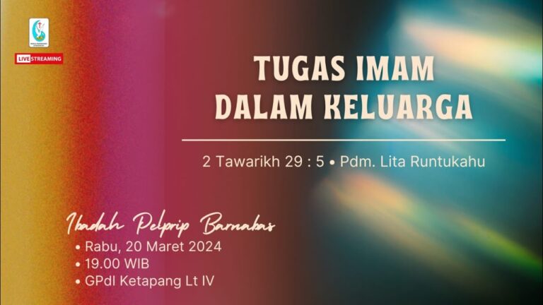 Live Ibadah PELPRIP Barnabas | Rabu, 20 Maret 24 | 19.00